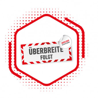 Reflex-Aufkleber "Überbreite folgt"